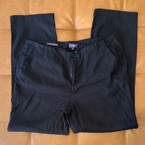 NYDJ Women’s black linen beach pants, Marilyn Strait